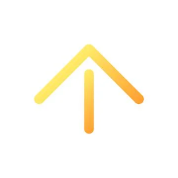 Move upward pixel perfect flat gradient color ui icon Illustrazione stock