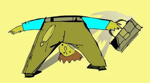 Move your ass or be a looser Stock Illustration