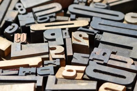 Moveable Type 10 Stock Photos