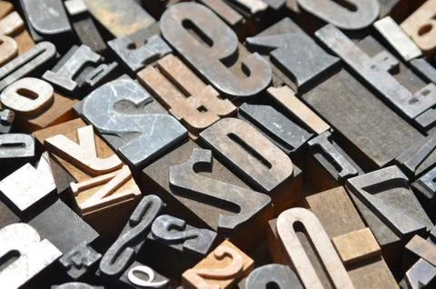 Moveable Type 9 Stock Photos