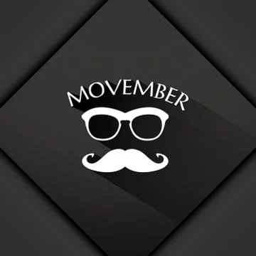 Movember advertisement vector with text and graphic, vector Stock Illustration