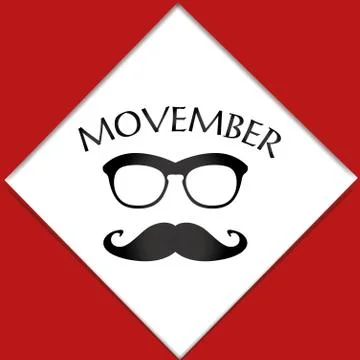 Movember advertisement vector with text and graphic, vector Stock Illustration