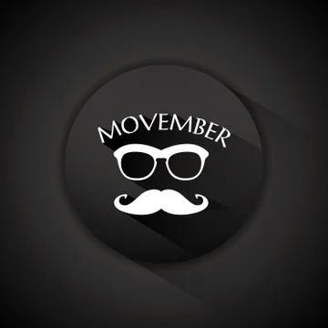 Movember advertisement vector with text and graphic, vector Stock Illustration