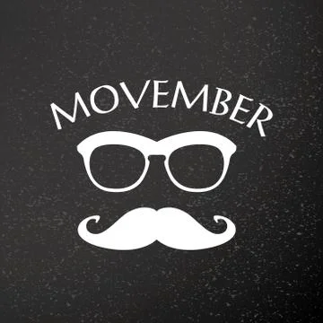 Movember advertisement vector with text and graphic, vector Stock Illustration