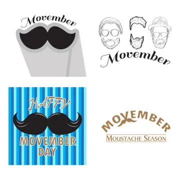 Movember graphic design Stock Illustration