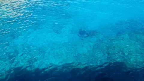 Movement above the surface of the Mediterranean Sea Stock Footage 118458653