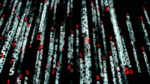 The movement of an abstract code of digital data Stock Footage 150528862