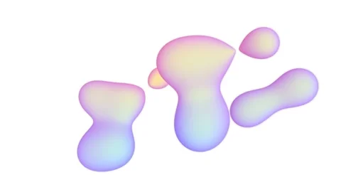 Movement of an abstract flow of colorful liquid molecules of a simple shape. Stock Footage 150679767