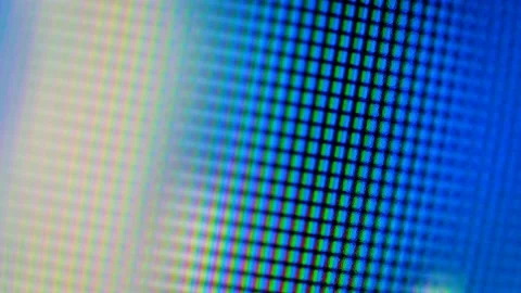 Movement of abstract light spots from pixels on the device screen close-up Stock Footage 194567848