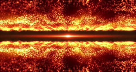 Movement abstract orange digital waves and particles. technology background. Stock Footage 275338242