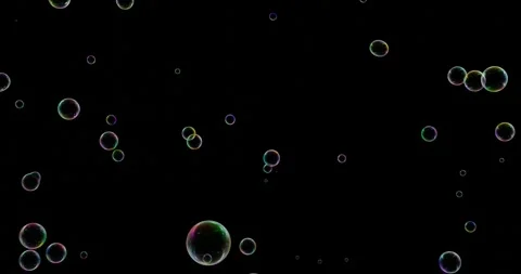 Movement of air bubbles on transparent background Stockbeeldmateriaal 251422047