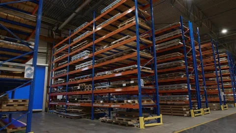 Movement along along the warehouse Video stock 131734686