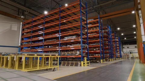 Movement along along the warehouse Video stock 131734722