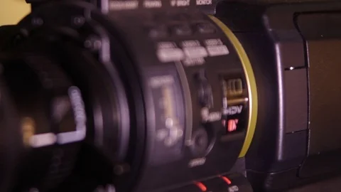 Movement along the camera lens Stock Footage 88884215