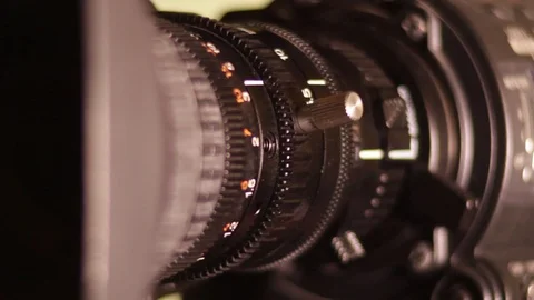 Movement along the camera lens Stock Footage 88884254