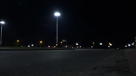 Movement along the central Lenin Square Car Stock Footage 73079965