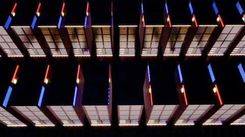 Movement along the computers inside a data center Stock Footage 93746469