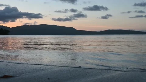 Movement along ocean water during sunset Stock Footage 170584538