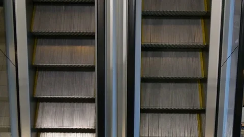 Movement up and down escalators Video stock 71059787