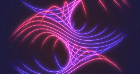 Movement and evolution of gradient blue-red lines Video stock 242809389