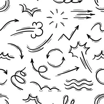 Movement and motion lines seamless pattern 스톡 일러스트