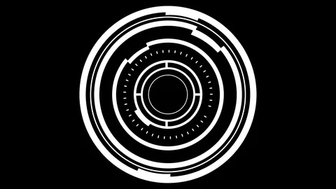 Movement of animated circles. white circles on black background Vidéo 111371804