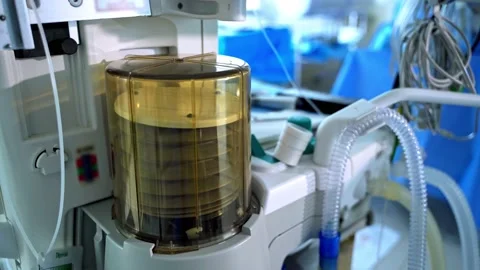 Movement of artificial lung ventilation.  Stock Footage 130509450
