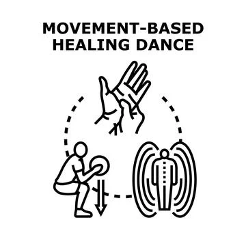 Movement based healing dance therapy concept Illustrazione stock