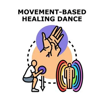 Movement based healing dance therapy concept Stock-Illustration