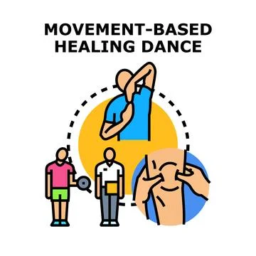 Movement based healing dance vector concept illustration Stock Illustration