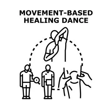 Movement based healing dance vector concept illustration Stock Illustration