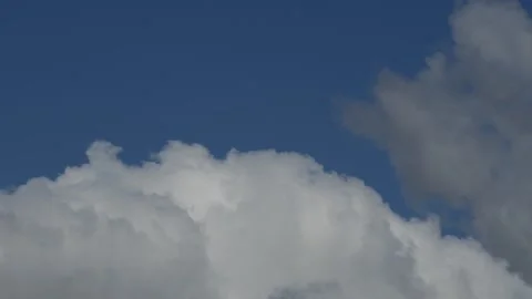 Movement of beautiful clouds in the blue sky, time lapse video. Stock Footage 251877401