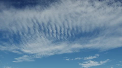 Movement of beautiful clouds in the blue sky, time lapse video. Stock Footage 251878478