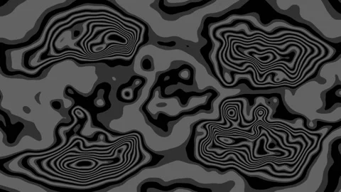 Movement of a black, abstract pattern on a dark, gray background Video stock 151594284
