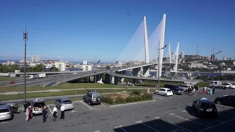 Movement on the bridge Vídeo Stock 85599636