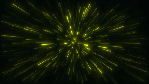 Movement of bright green light rays in the dark 库存影片 320147963