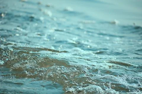 Movement with bubbles and wave of water Stock Photos