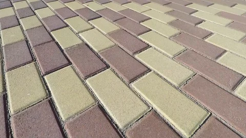 The movement of the camera along the pavement surface Stock Footage 124581965