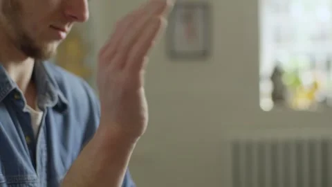The movement of the camera from the clay that the ceramist prepares for work Stock Footage 246492393