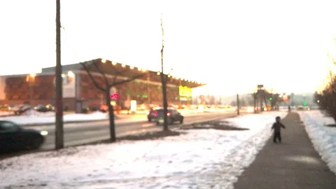 Movement in the city. Blur. defocus Video stock 105923894