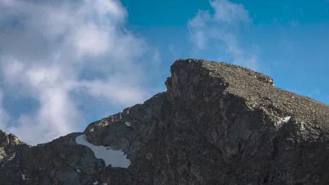 The movement of clouds across the sky over the mountains Stock Footage 149380733