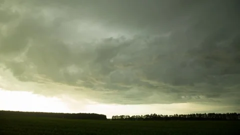 Movement of clouds after a storm. Time laps landscape Stock Footage 80779884