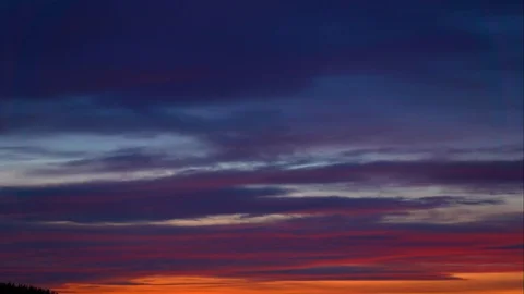 The movement of clouds after sunset. Stock Footage 129585497
