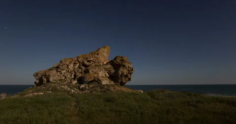 Movement of clouds and water flows in a stormy river in the Caucasus mountains Stock Footage 89842237