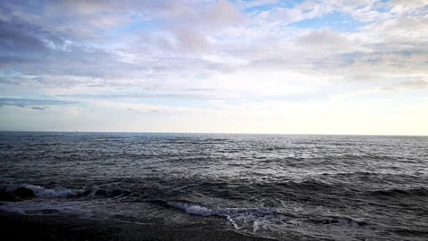 Movement of clouds and waves Stock Footage 109334707