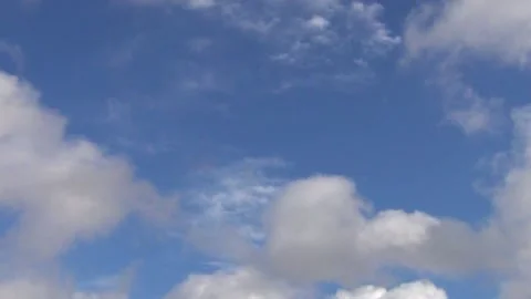 The movement of clouds in the blue sky Stock Footage 144203629