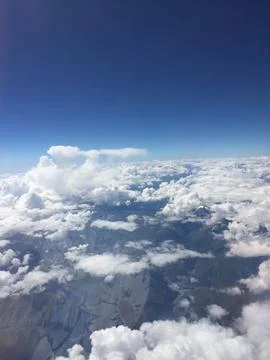 Movement of clouds in the blue sky 写真素材