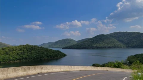 Movement of clouds on blue sky. time lapse Stock Footage 120134456