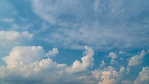 The movement of clouds in the blue sky. Timelapse Video stock 109460451