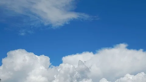 The movement of the clouds during a thunderstorm and a storm Stock Footage 79613170